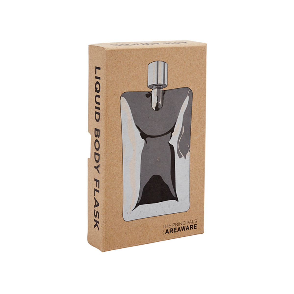 Areaware Liquid Body Flask Hip Flask packaging