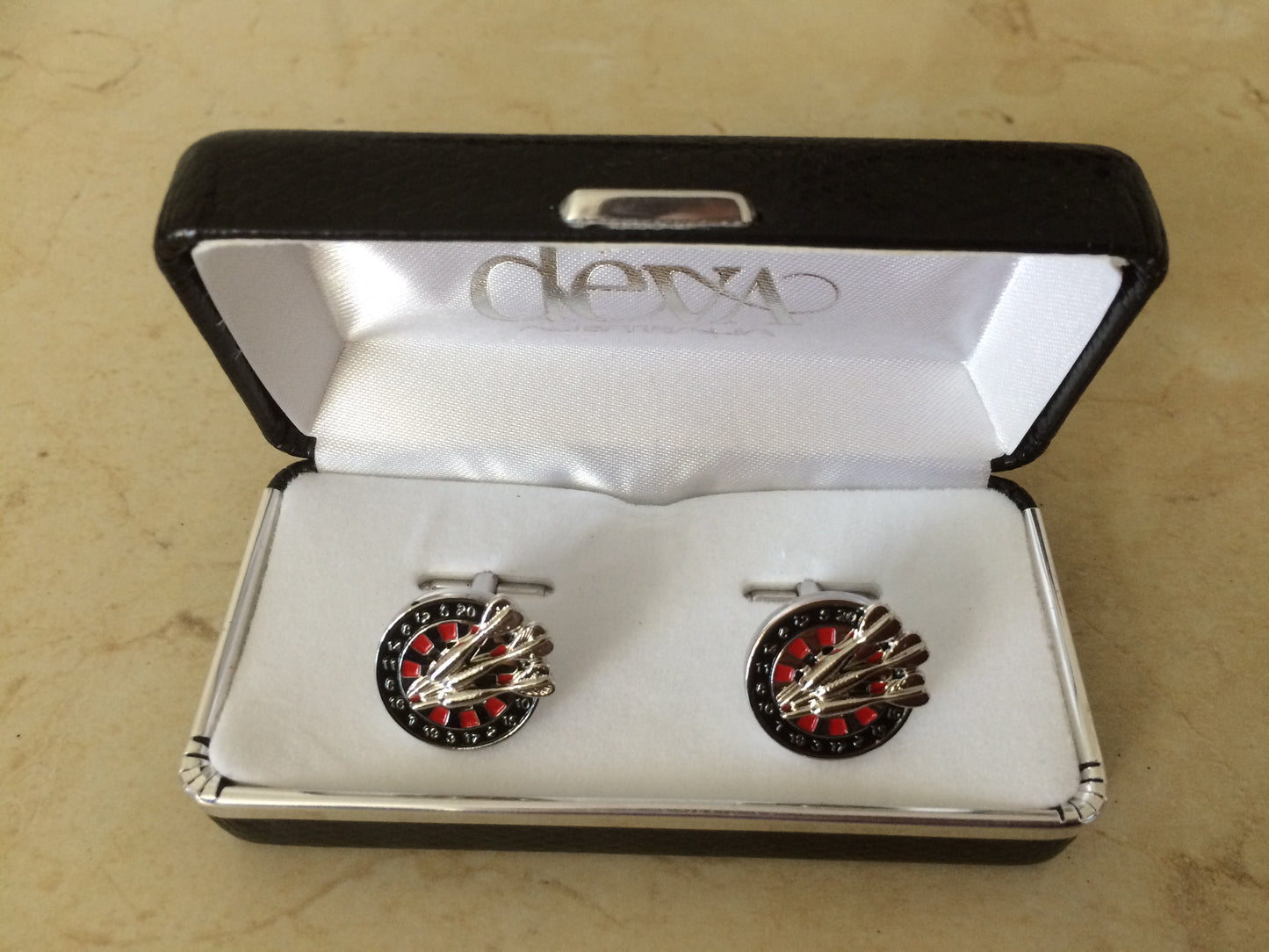 Cufflinks, Dartboard in box