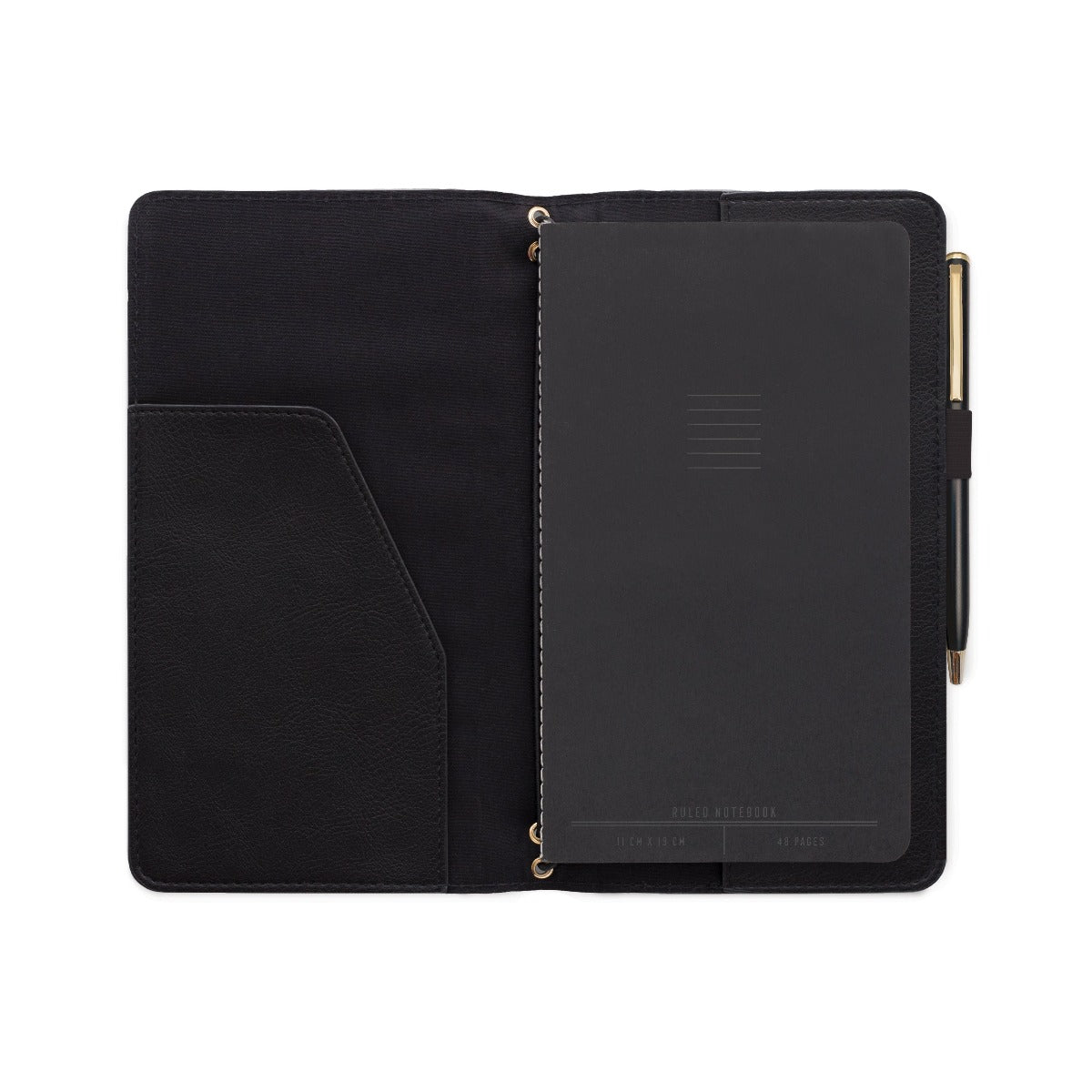 Vegan Leather Folio - Black