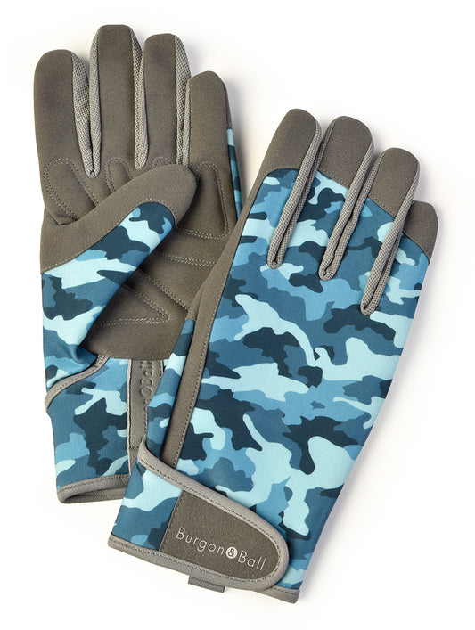Burgon and Ball Dig the Glove Gardening Gloves-Blue Camo