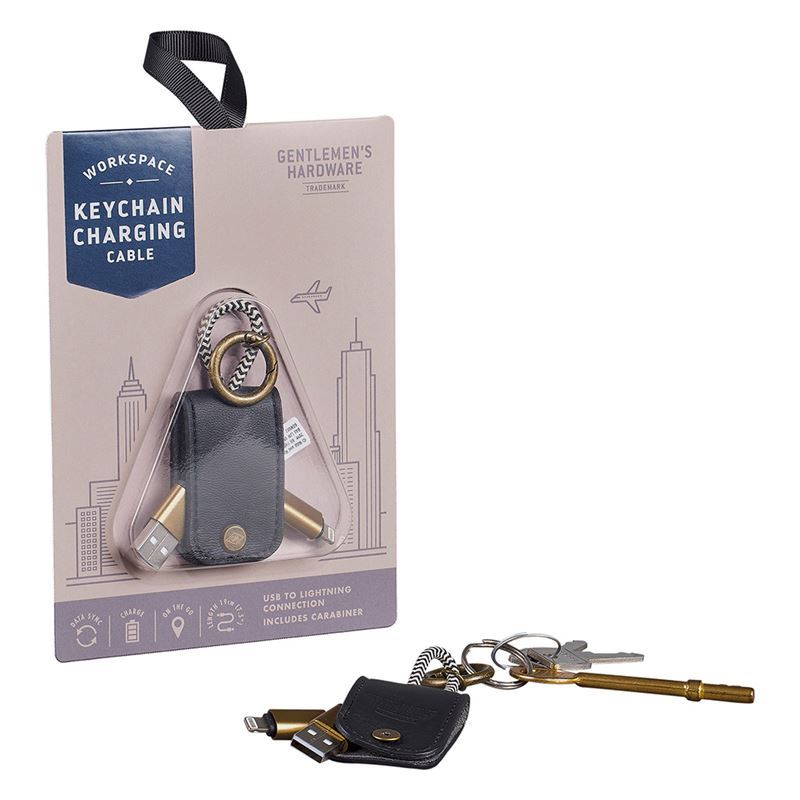 Gentlemen's Hardware Keychain Charging Cable (USB to Apple lightening)
