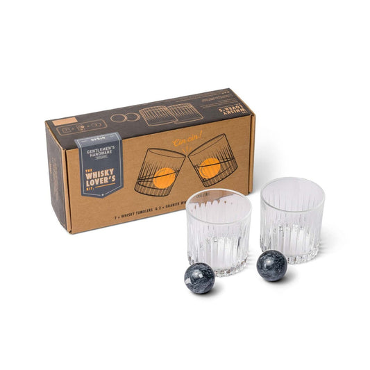 Gentlemen's Hardware Whiskey Tumblers and Stones