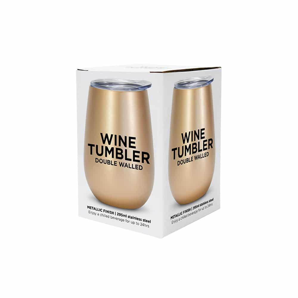 Wine Tumbler Stainless Steel - Gold