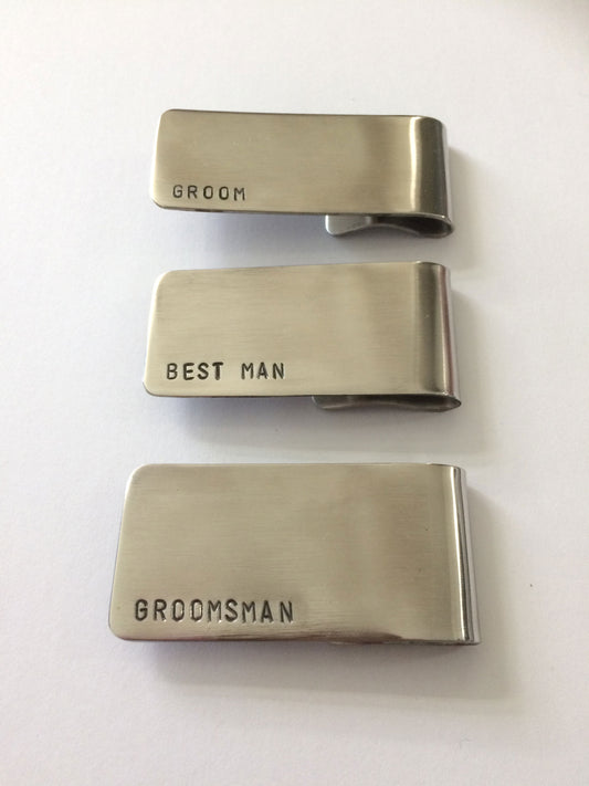 Groom, Best Man and Groomsman Money Clip