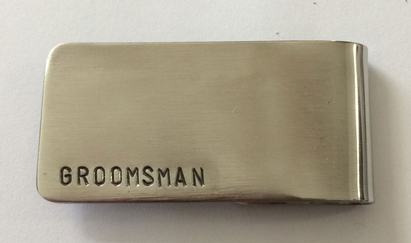 Groomsman Stainless Steel Money Clip