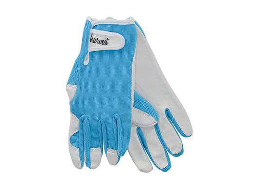 Harvest Goatskin Leather Gardening Gloves - Aqua