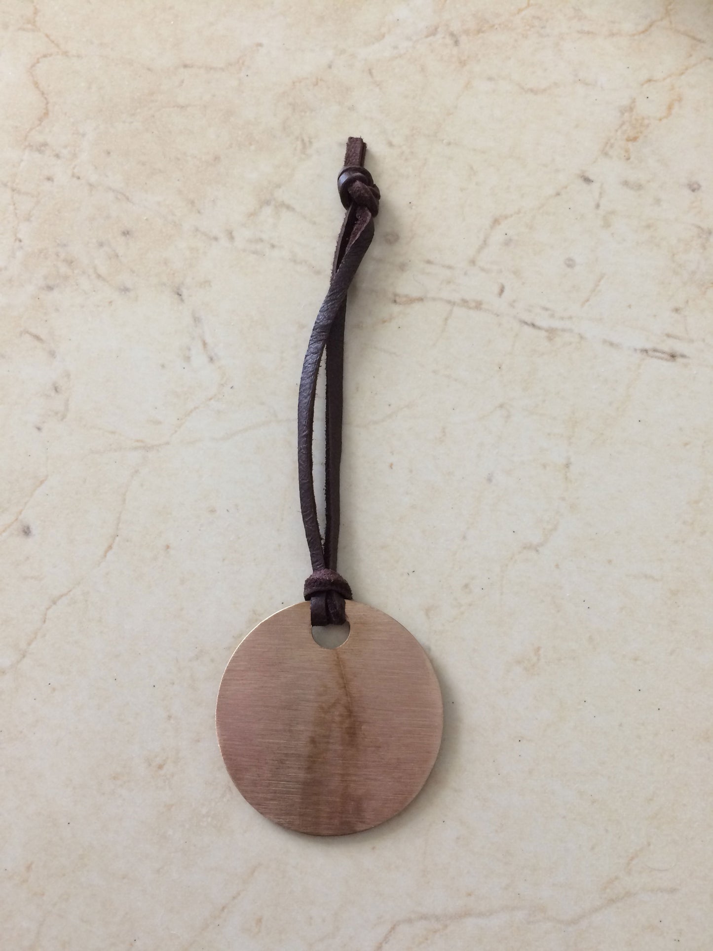 Bronze Luggage Tag, back