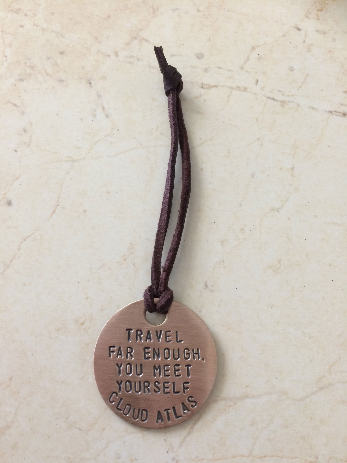 Bronze Luggage Tag, front