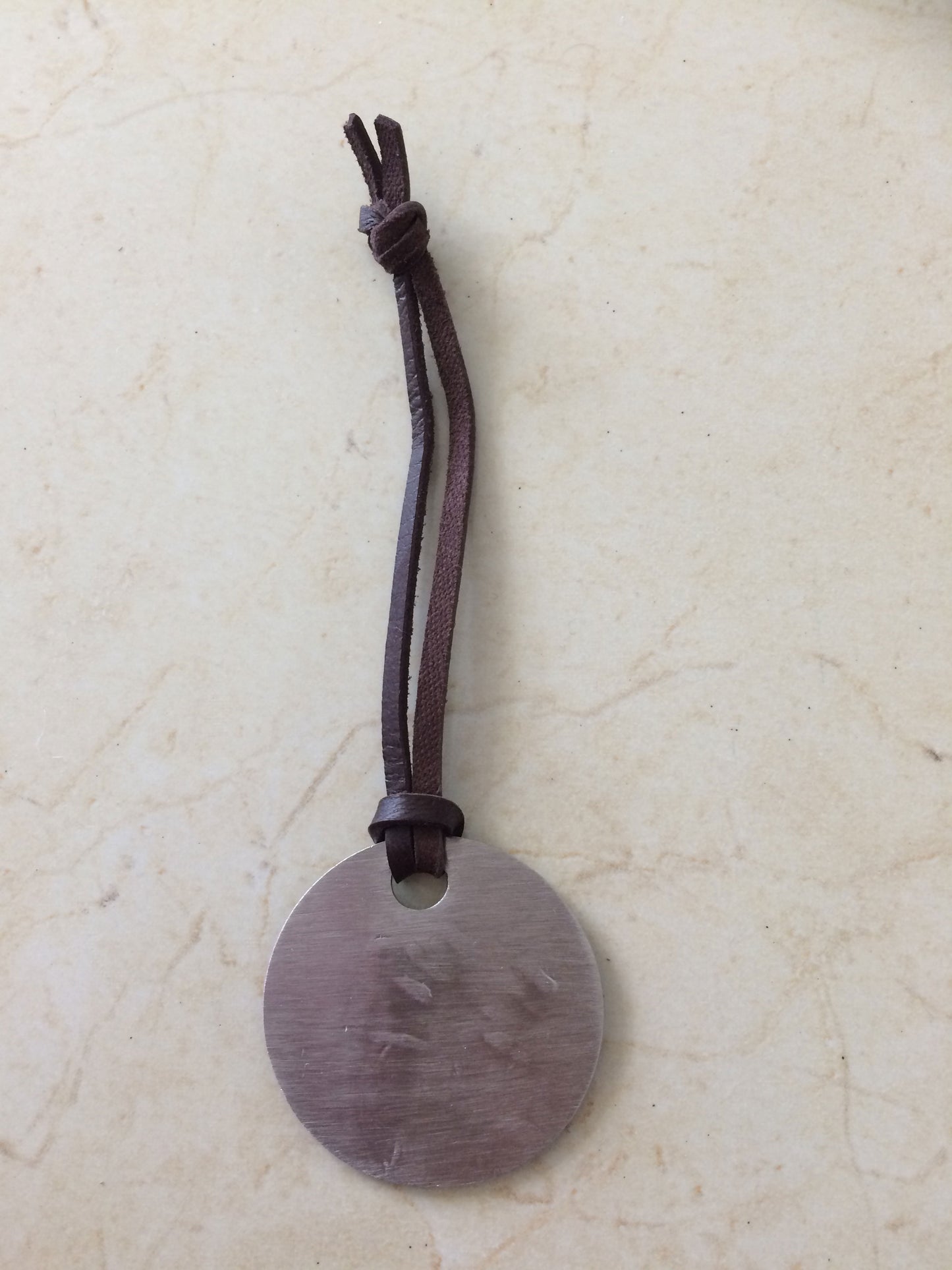 Stainless Steel Luggage Tag, back