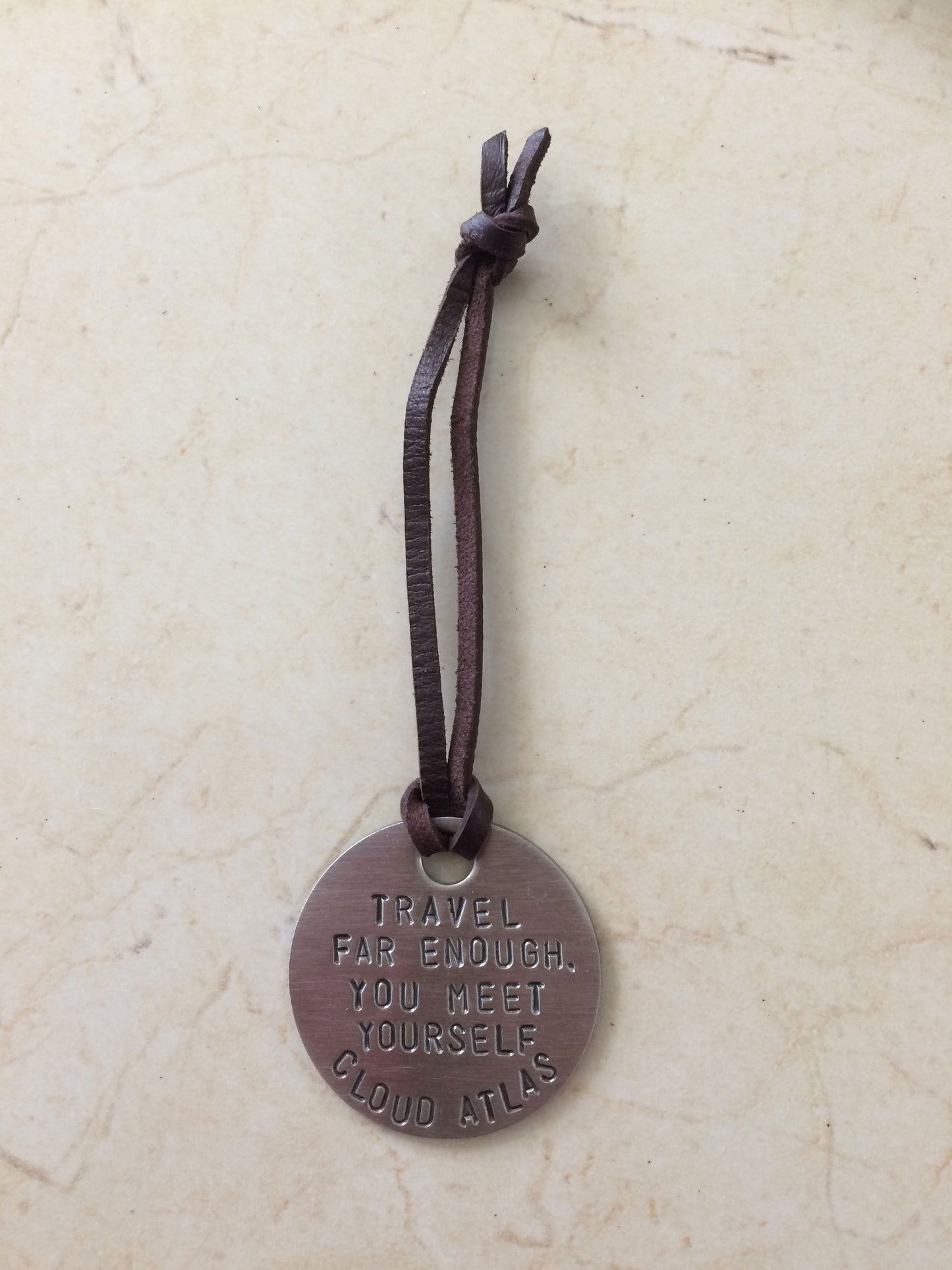 Stainless Steel Luggage Tag, front