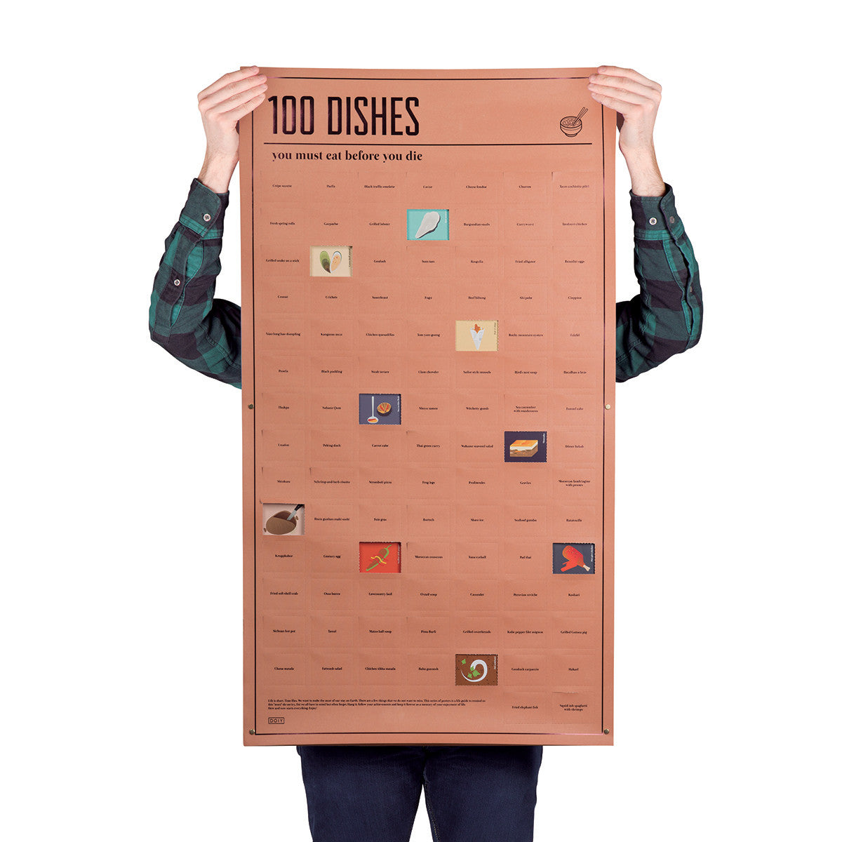 Poster - 100 Dishes You Must Eat Before You Die