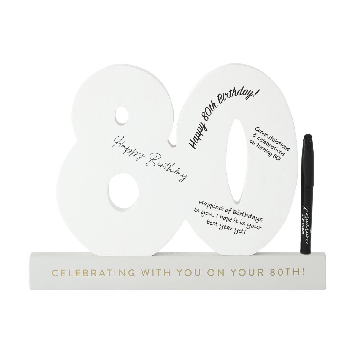 80th birthday signature frame