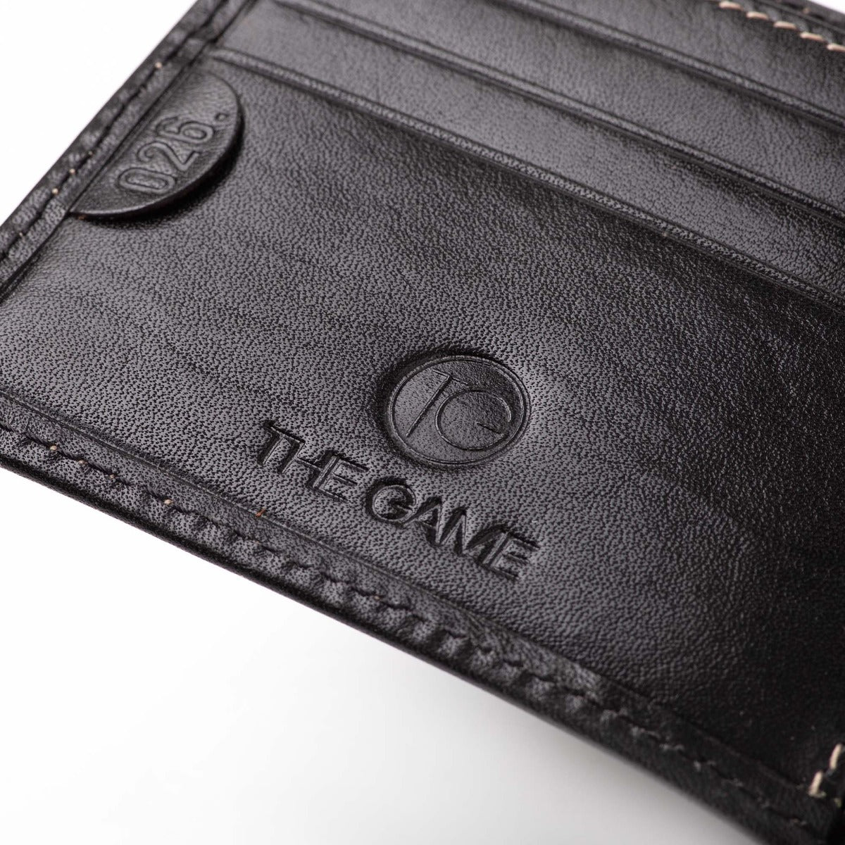 The Game All Rounder leather Cricket Wallet with coin pouch - Black