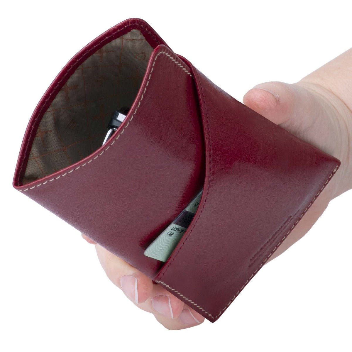 The Game Spectator leather soft glasses case- Cherry
