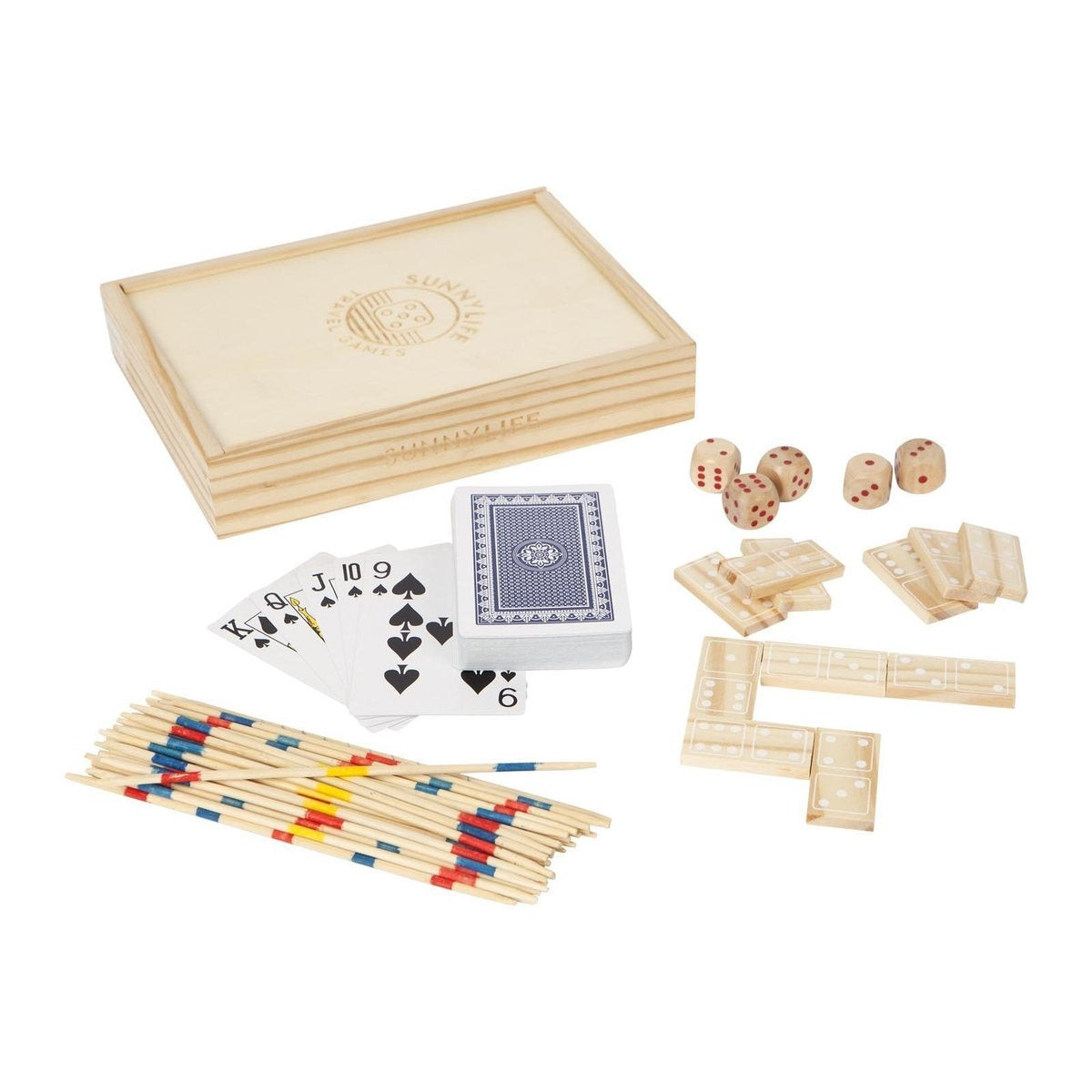 Sunnylife 4 in 1 Travel Game Set inside