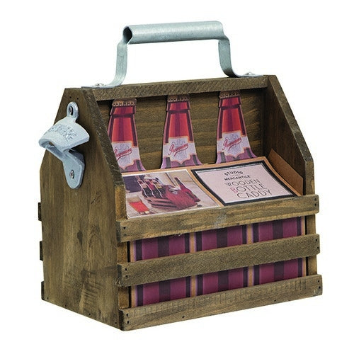 Wooden Bottle Caddy