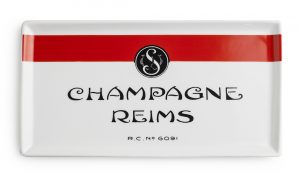 Champagne Reims serving tray