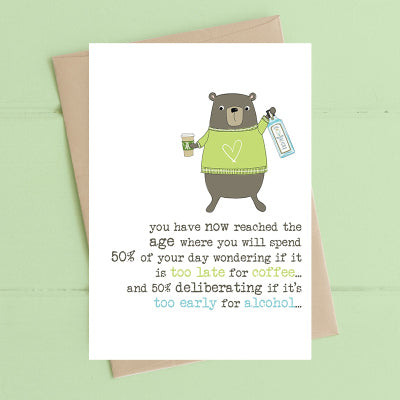 Greeting Card - Coffee and Alcohol (FREE DELIVERY)