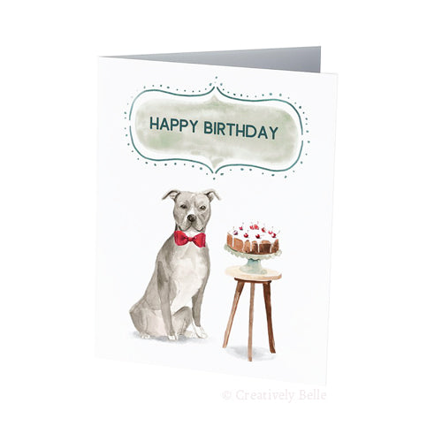 Birthday Dog with Cake