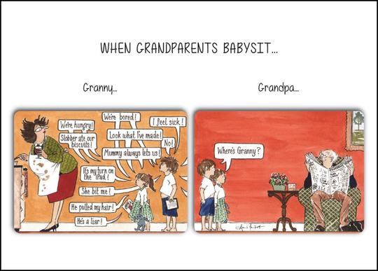 Greeting Card - Grandparents Babysit (FREE DELIVERY)