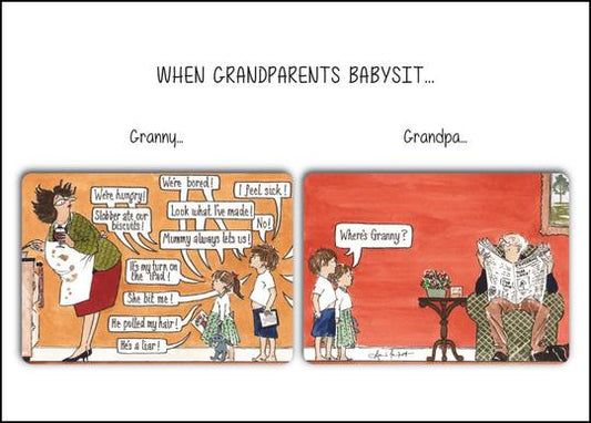 Greeting Card - Grandparents Babysit (FREE DELIVERY)