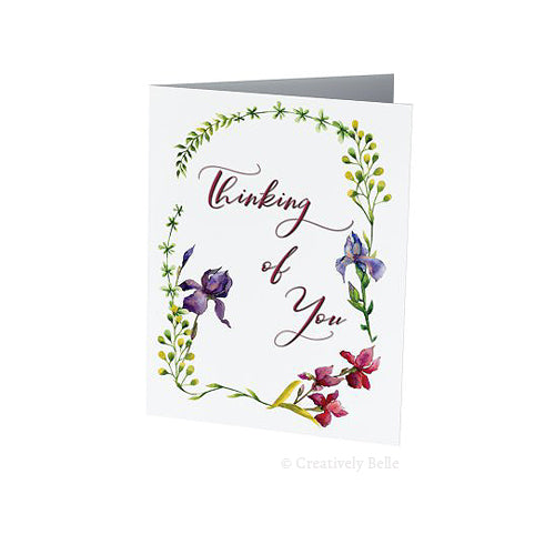 Iris Thinking of You Greeting Card