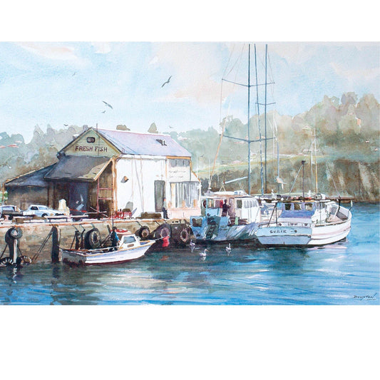 At Home With The Pelicans, Kiama Harbour, NSW by John Downton