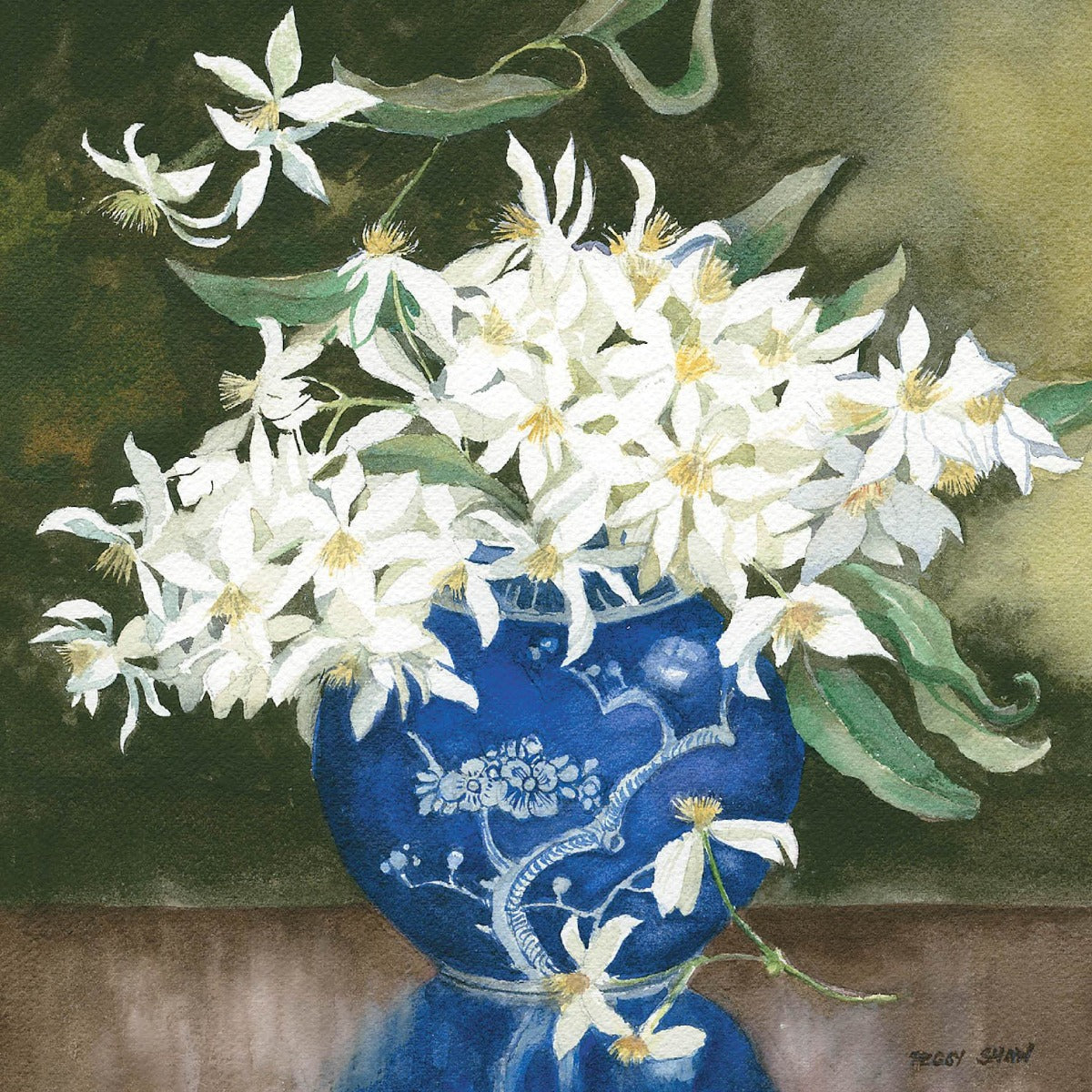 Greeting Card - White Clematis (FREE DELIVERY)