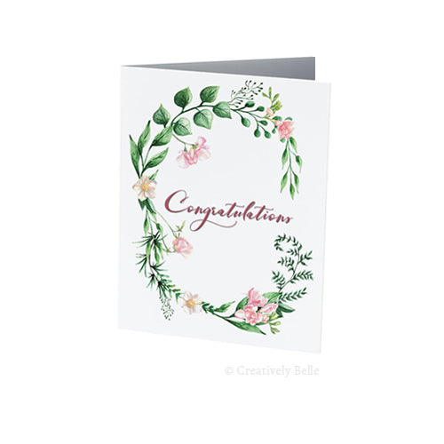 Greeting Card - Sweet Pea Congratulations (FREE DELIVERY)