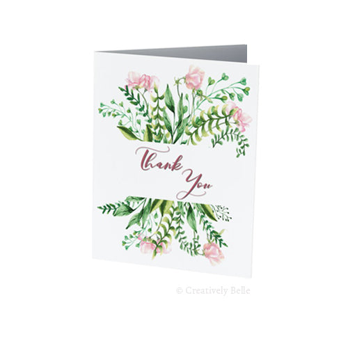 Sweet Pea Thank You Card