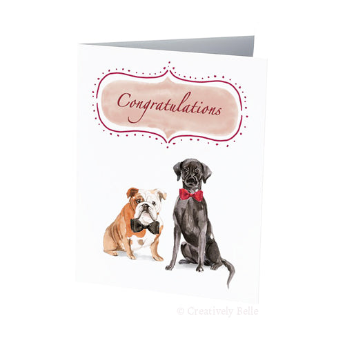 Greeting Card - Two Dogs Congratulations (FREE DELIVERY)