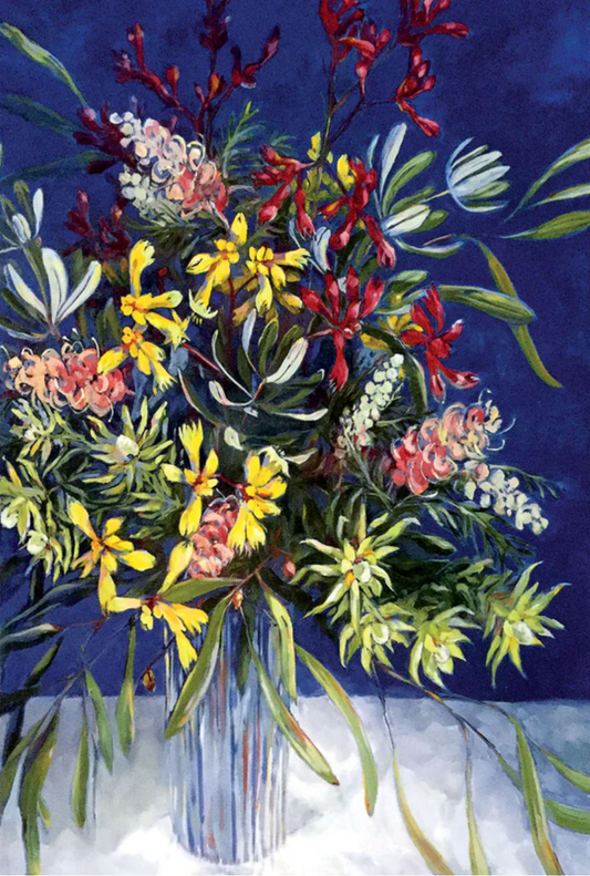 Greeting Card - Flourish (Australian Kangaroo Paws, Grevillea And Banksias) FREE DELIVERY