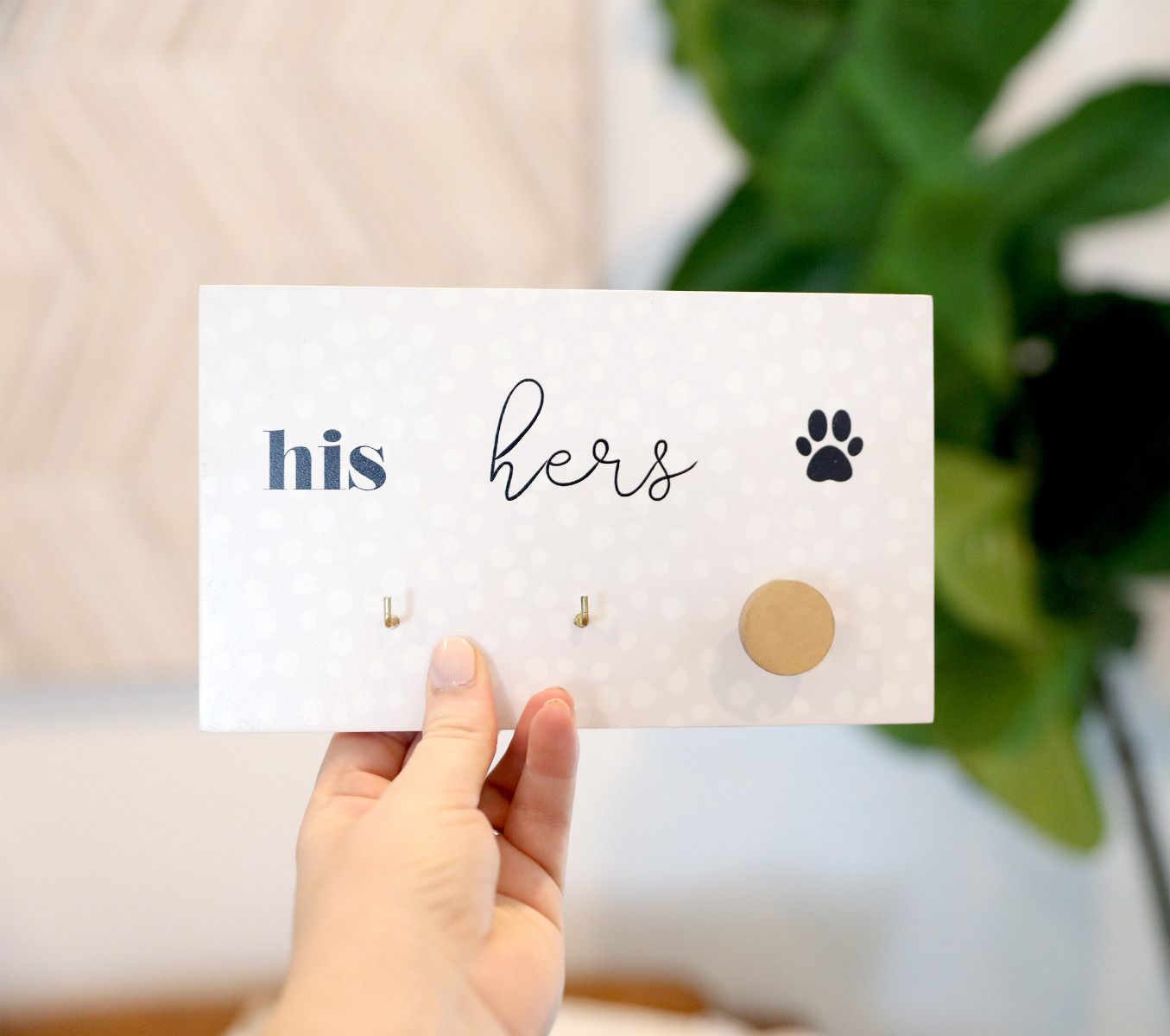 His and Hers Key and Lead Hanger