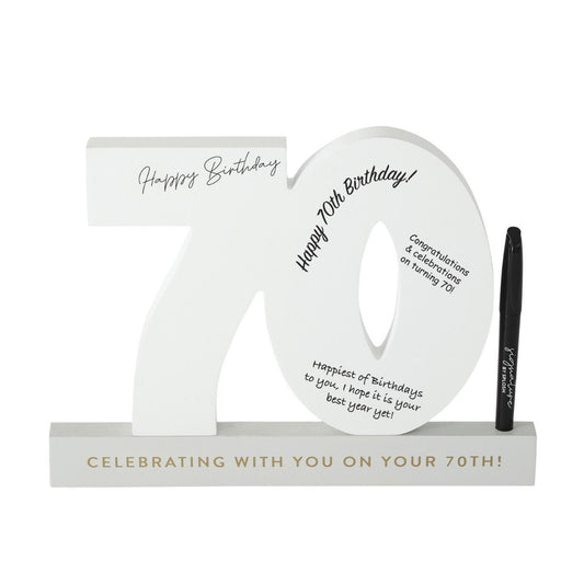 70th Birthday signature number