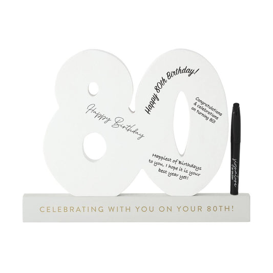 80th birthday signature frame