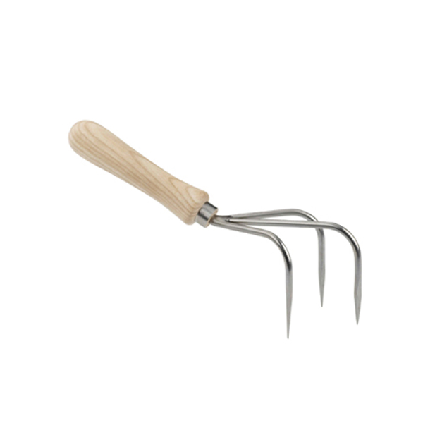Sneeboer 3 Tine Hand Cultivator - Ash Handle
