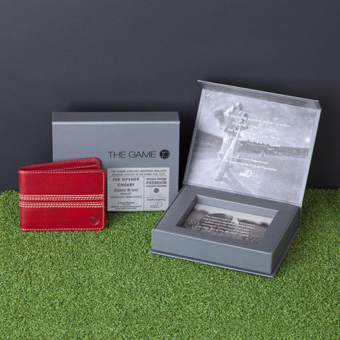 The Game Cricket Wallet packaging