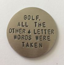 Front of stainless steel Golf Marker