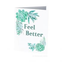 Feel Better Succulent greeting card