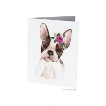 Greeting Card - Floral French Bulldog (FREE DELIVERY)