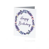 Lavender and butterfly birthday card