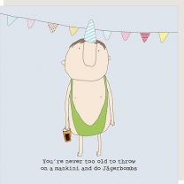 Rosie Made a Thing Mankini greeting card