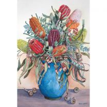 Greeting Card - Australian Banksias, Wattle And Eucalyptus (FREE DELIVERY)