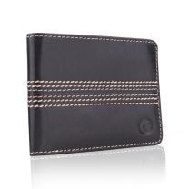 The Game All Rounder leather cricket wallet with coin pouch