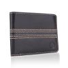 The Game All Rounder leather Cricket Wallet with coin pouch - Black