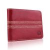 The Game All Rounder leather Cricket Wallet with coin pouch - Cherry